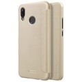 Полиуретановый чехол книга Nillkin Sparkle Leather Case Золотой для Huawei P20 Lite(#4)