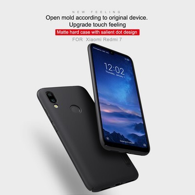 Пластиковый чехол с подставкой Nillkin Super Frosted Shield Синий для Xiaomi Redmi 7(3)