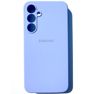 Силиконовый чехол с микрофиброй Silicone Case лавандовый для Samsung Galaxy A25(1)