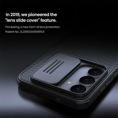 Чехол с защитой камеры Nillkin CamShield Pro Magnetic черная  для Samsung Galaxy S25 FE(7)