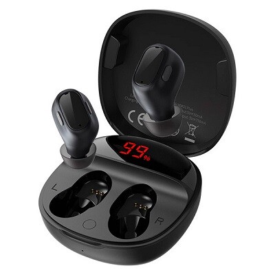 Bluetooth наушники Baseus NGWM01P-01 Encok True Wireless Earphones WM01 Plus (NGWM010001) черные(1)