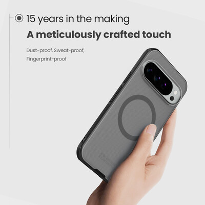 Пластиковый чехол с пластиной Magsafe Nillkin Super Frosted Shield Pro Magnetic Case Прозрачный  для Google Pixel 10 Pro XL(9)