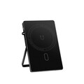 Магнитный кошелек-картхолдер для смартфона с подставкой WiWU Warriors Carbon Magsafe Metal Stand Card WM-007 черный(#7)