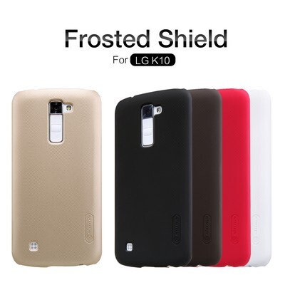 Пластиковый чехол с пленкой Nillkin Super Frosted Shield Gold для LG K10(K430DS)(4)