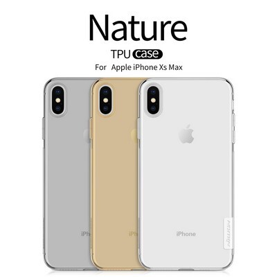 Силиконовый чехол Nillkin Nature TPU Case Серый для Apple iPhone XS Max(4)