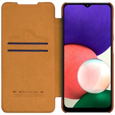 Кожаный чехол Nillkin Qin Leather Case Коричневый для Samsung Galaxy M32(3)