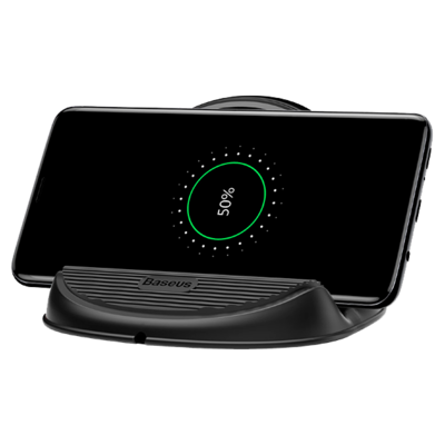 Беспроводная зарядка Baseus Silicone Horizontal Desktop Wireless Charger черный WXHSG-01(1)
