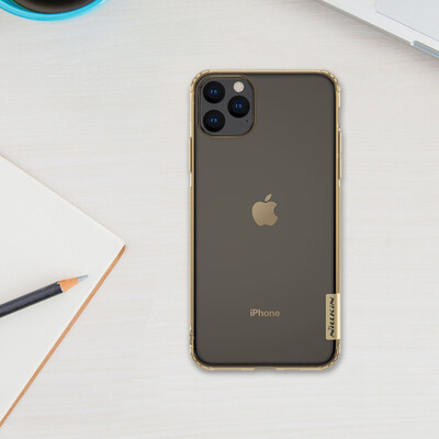 Силиконовый чехол Nillkin Nature Series прозрачный, коричневый для Apple iPhone 11(5)