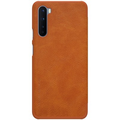 Кожаный чехол Nillkin Qin Leather Case Коричневый для OnePlus Nord(2)