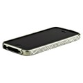 Металлический бампер со стразами Noeson Silver Mat для Apple iPhone 5/5s/SE(#3)