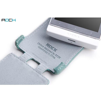 Кожаный чехол книга Rock Big-City Series Black для Sony Xperia S/SL LT26i(4)