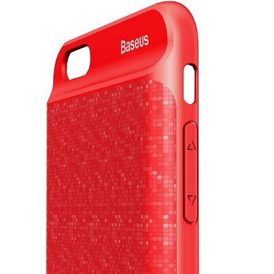 Чехол-аккумулятор Baseus Plaid Backpack Power Bank 5000mAh красный для Apple iPhone 7(2)
