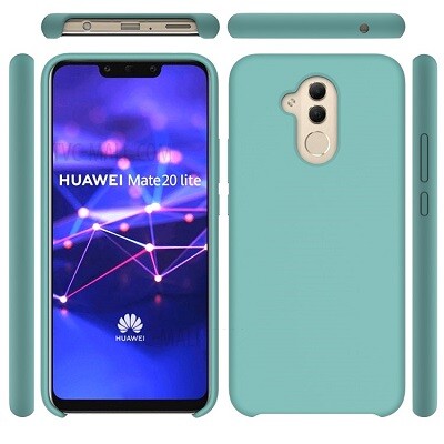Силиконовый чехол Silicone Case бирюзовый для Huawei Mate 20 Lite(2)
