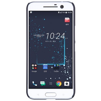 Пластиковый чехол с пленкой Nillkin Super Frosted Shield Black для HTC 10(2)