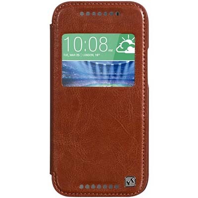 Кожаный чехол HOCO Crystal leather Case Brown для HTC One M8(3)