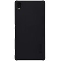Пластиковый чехол с пленкой Nillkin Super Frosted Shield Black для Sony Xperia Z4(#1)