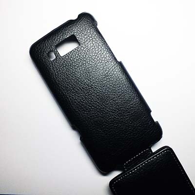 Кожаный чехол Armor Case Black для Huawei Ascend W2(3)