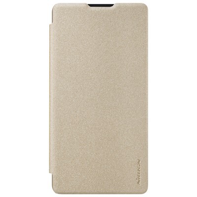 Полиуретановый чехол книга Nillkin Sparkle Leather Case Gold для Xiaomi Mi MIX 2(1)