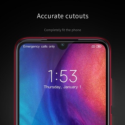 Защитное стекло NILLKIN CP+ черное для Xiaomi Redmi Note 7(4)