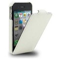 Кожаный чехол книга Melkco Leather Case White LC для Apple iPhone 4/4S(#1)