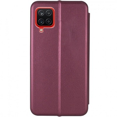 Чехол-книга на основе из силикона Book Case New 3D бордовый для Samsung Galaxy M32(2)