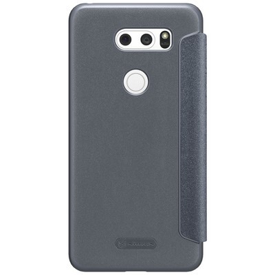 Полиуретановый чехол книга Nillkin Sparkle Leather Case Black (Черный) для LG V30(2)