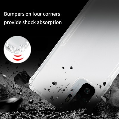 Силиконовый чехол Nillkin Nature TPU Case Серый для Xiaomi Redmi Note 10S(4)
