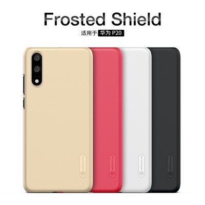 Пластиковый чехол с пленкой Nillkin Super Frosted Shield Золотой для Huawei P20(4)