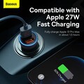 Автомобильное зарядное устройство в прикуриватель Baseus Dual Fast Charger Car 60W USB+USB (CGJM000013)(#6)