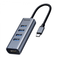 USB-концентратор Baseus Enjoyment Series USB-C to HDMI/4xUSB 3.0 CAHUB-N0G