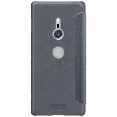 Полиуретановый чехол книга Nillkin Sparkle Leather Case Черный для Sony Xperia XZ2(2)