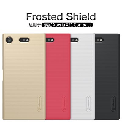 Пластиковый чехол с пленкой Nillkin Super Frosted Shield Black для Sony Xperia XZ1 Compact(4)