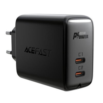 Зарядное устройство Acefast A9 GaN PD40W (2xUSB-C) черное(2)