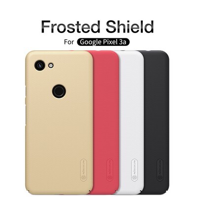 Пластиковый чехол с подставкой Nillkin Super Frosted Shield Золотой для Google Pixel 3a(5)