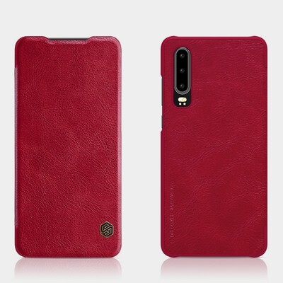 Кожаный чехол Nillkin Qin Leather Case Красный для Huawei P30(4)