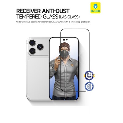Защитное стекло Blueo Receiver Dustproof HD glass для Apple iPhone 15 Pro Max(2)
