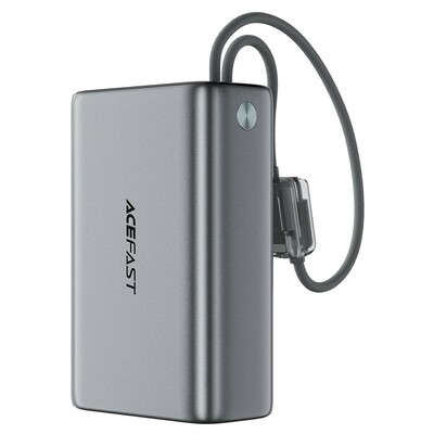 Внешний аккумулятор с экраном и встроенным кабелем Acefast M49 22.5W with two cables T205ALF 20000mAh(1)