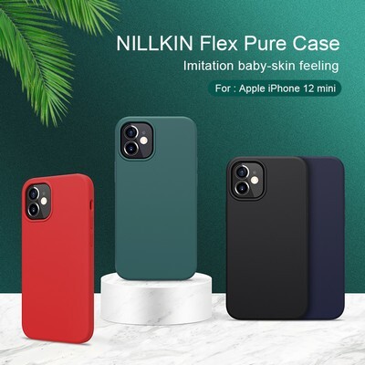 Силиконовый чехол-накладка Nillkin Flex Pure Case Синий для Apple iPhone 12 mini(6)