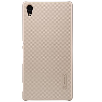 Пластиковый чехол с пленкой Nillkin Super Frosted Shield Gold для Sony Xperia Z3+(1)