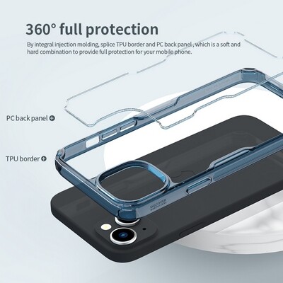 Силиконовый чехол Nillkin Nature TPU Pro Case Синий для Apple iPhone 15 Plus(4)