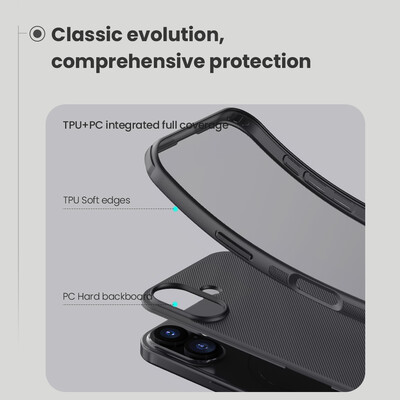 Пластиковый чехол с пластиной Magsafe Nillkin Super Frosted Shield Pro Magnetic Case Черный для Apple iPhone 17(4)