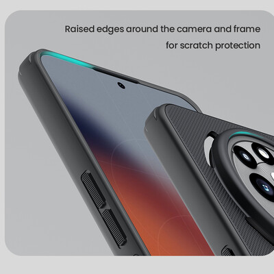 Пластиковый чехол с пластиной Magsafe Nillkin Super Frosted Shield Pro Magnetic Case Черный для Nothing Phone 3a Pro(7)